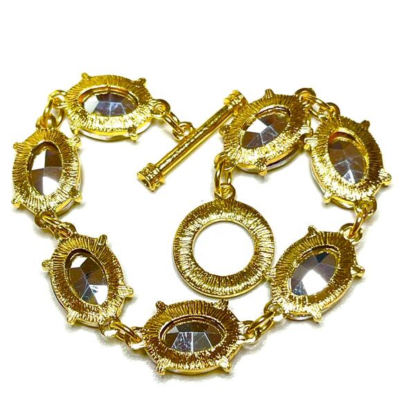 Bracelet Chunky Amber Gold Topaz Jewelry Devil Wears Hot Rocks O02 - Picture 4 of 5